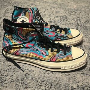 NWT Converse Chuck 70
90s marbled multicolored high top sneakers